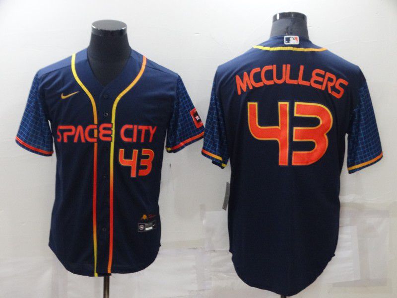 Men Houston Astros 43 Mccullers Blue City Edition Game Nike 2022 MLB Jersey